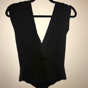 Zara, NWT, Black ribbed body suit